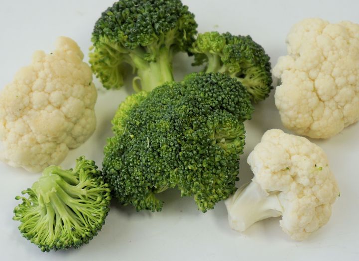 Healthy Vegetables = broccoli and cauliflower